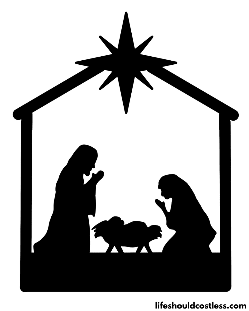 diy outdoor nativity scene (free printable pdf template) - life